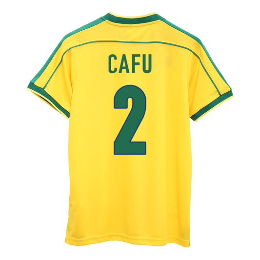Koszulka domowa reprezentacji Brazylii CAFU #2 Retro 1998 – Mistrzostwa Świata