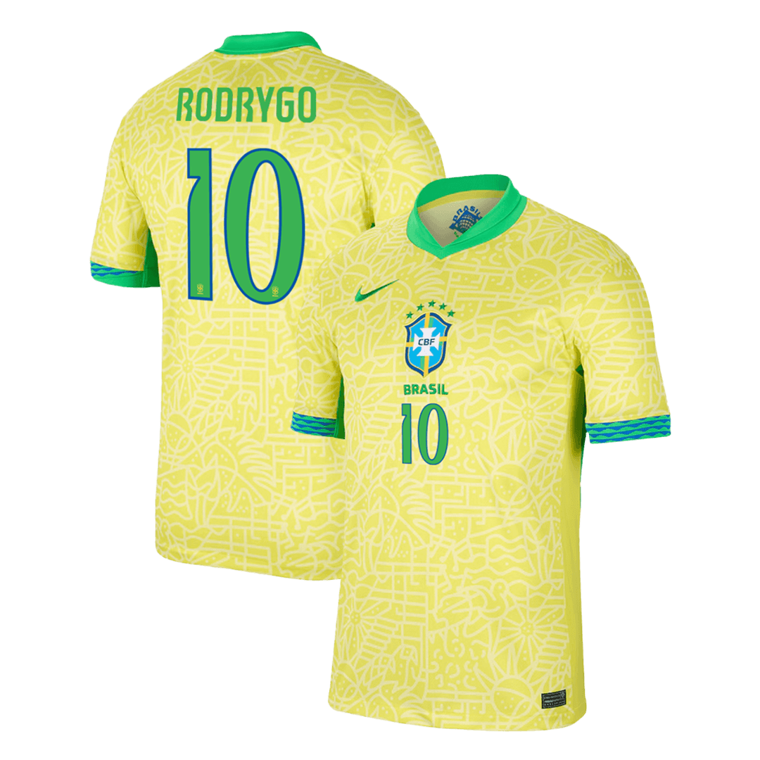 RODRYGO #10 Brazylia Koszulka Domowa Piłkarska Copa America 2024