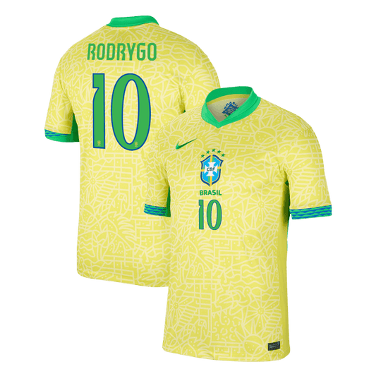 RODRYGO #10 Brazylia Koszulka Domowa Piłkarska Copa America 2024