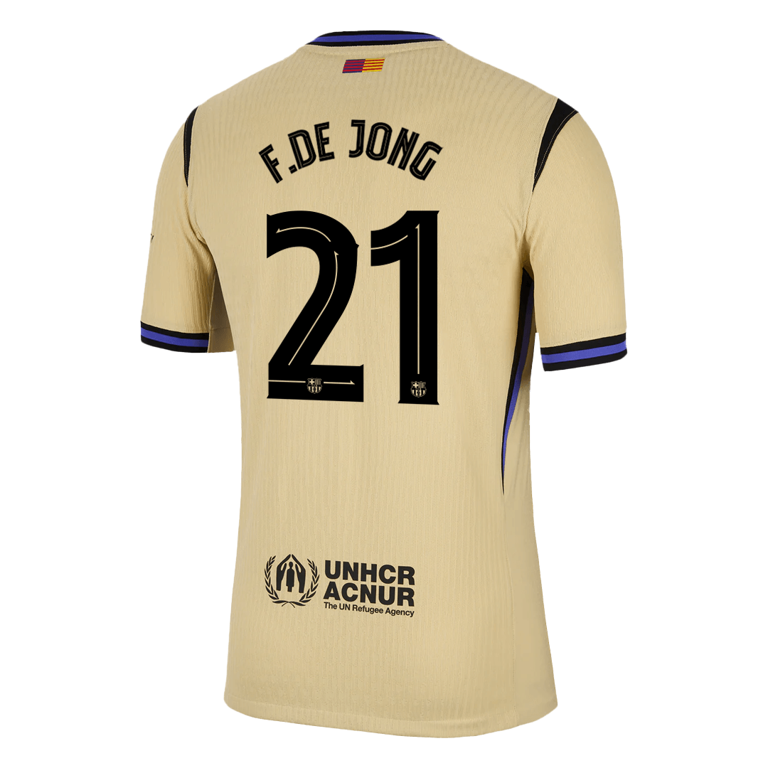Oryginalna koszulka wyjazdowa F.DE JONG #21 Barcelona 2025/26 żółta - UCL