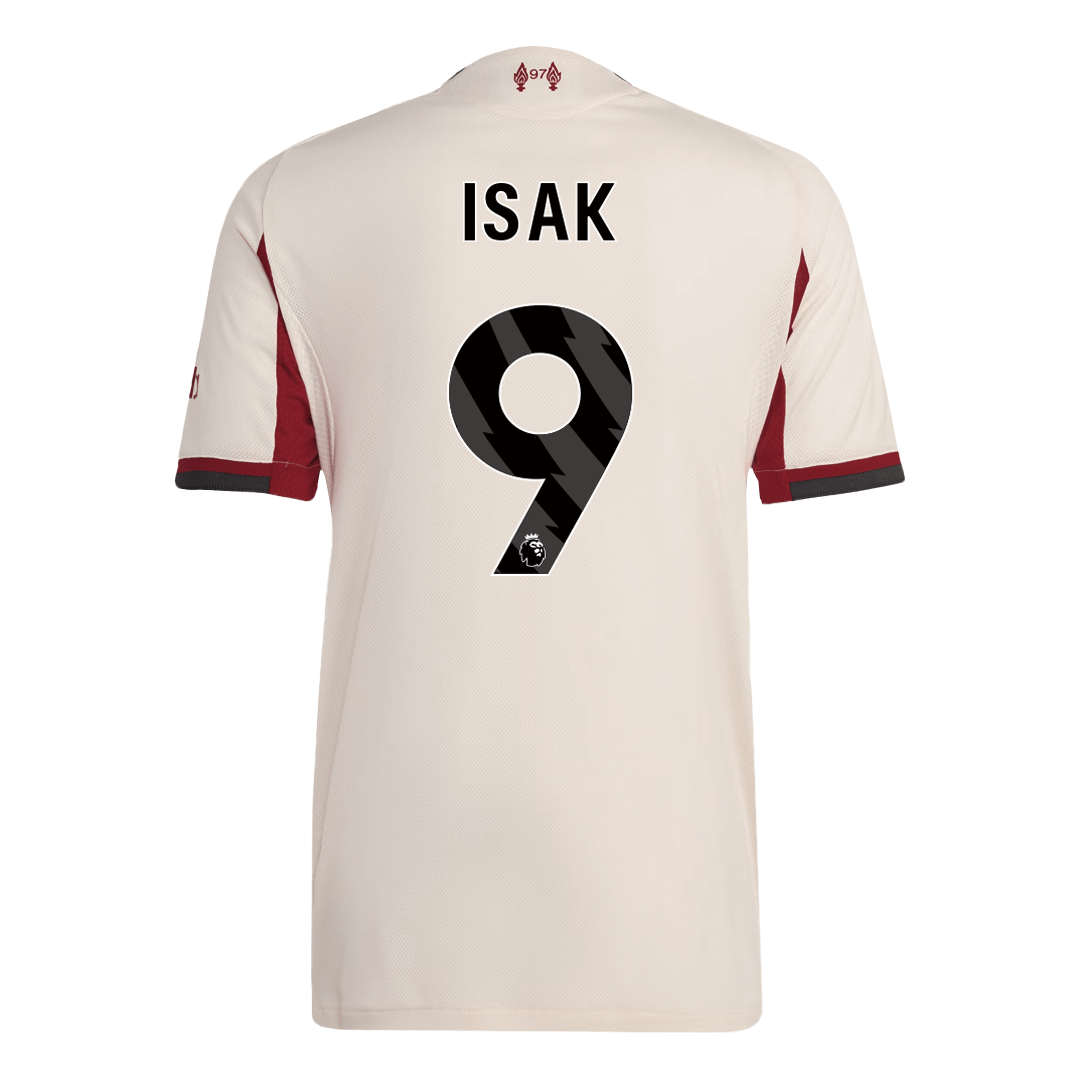 ISAK #9 Autentyczna koszulka wyjazdowa Liverpoolu 25/26, biała