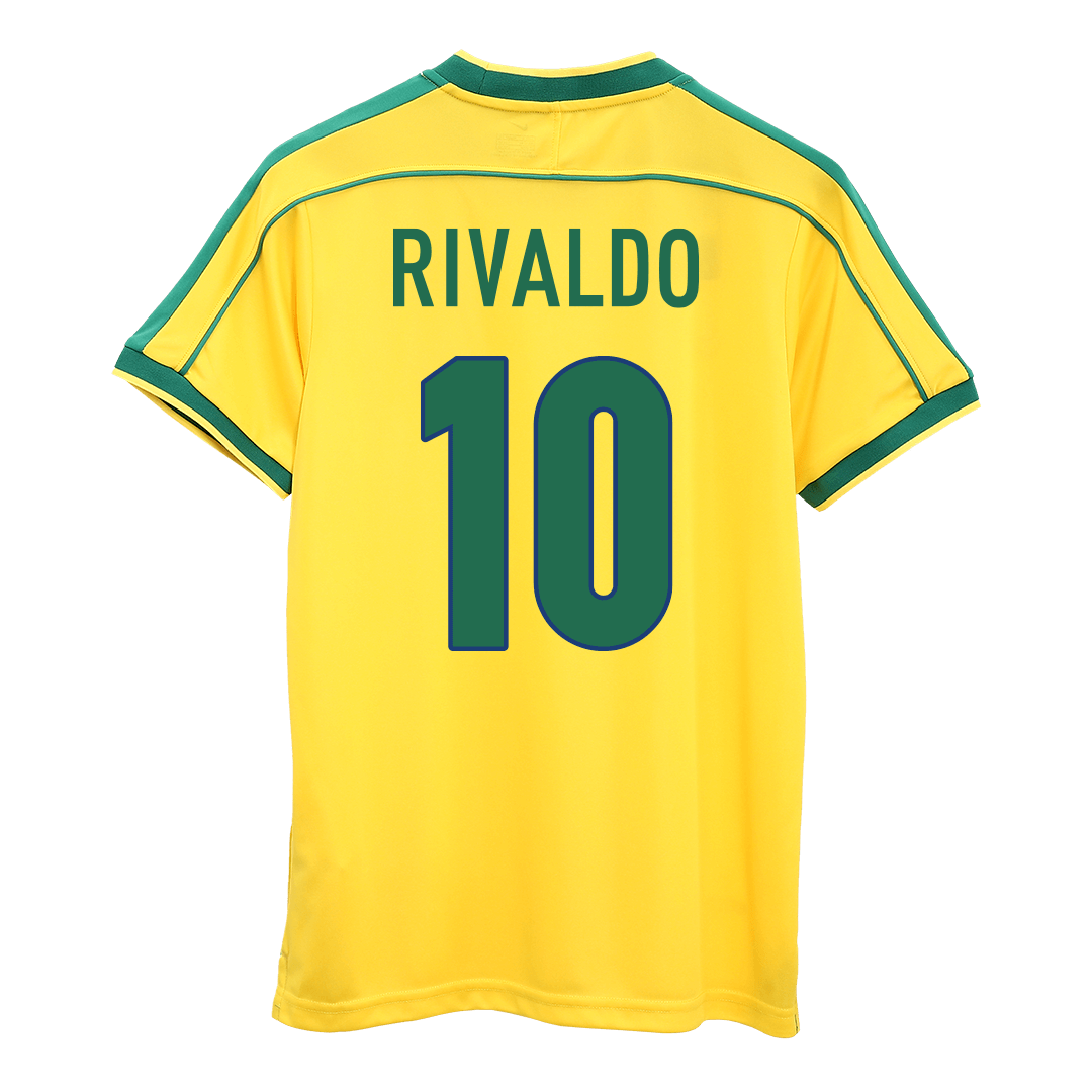 Koszulka domowa Brazylii RIVALDO #10 Retro 1998 – Mistrzostwa Świata