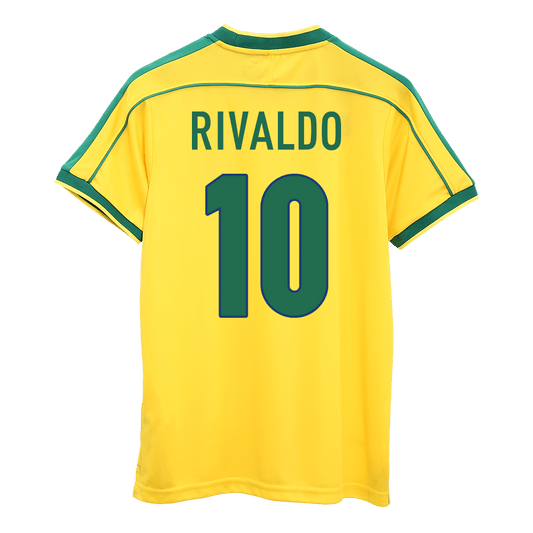 Koszulka domowa Brazylii RIVALDO #10 Retro 1998 – Mistrzostwa Świata