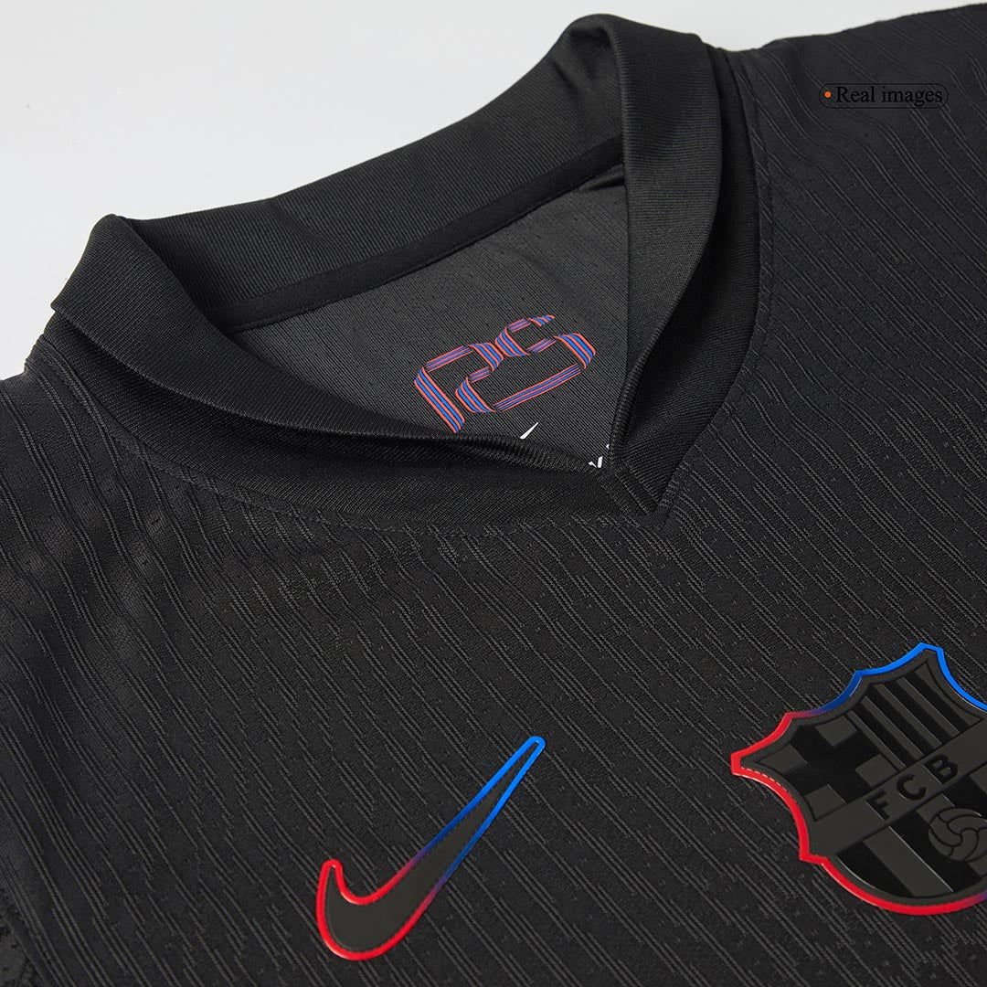Oryginalna wyjazdowa koszulka piłkarska Barcelona X Travis Scott 2024/25 w kolorze czarnym