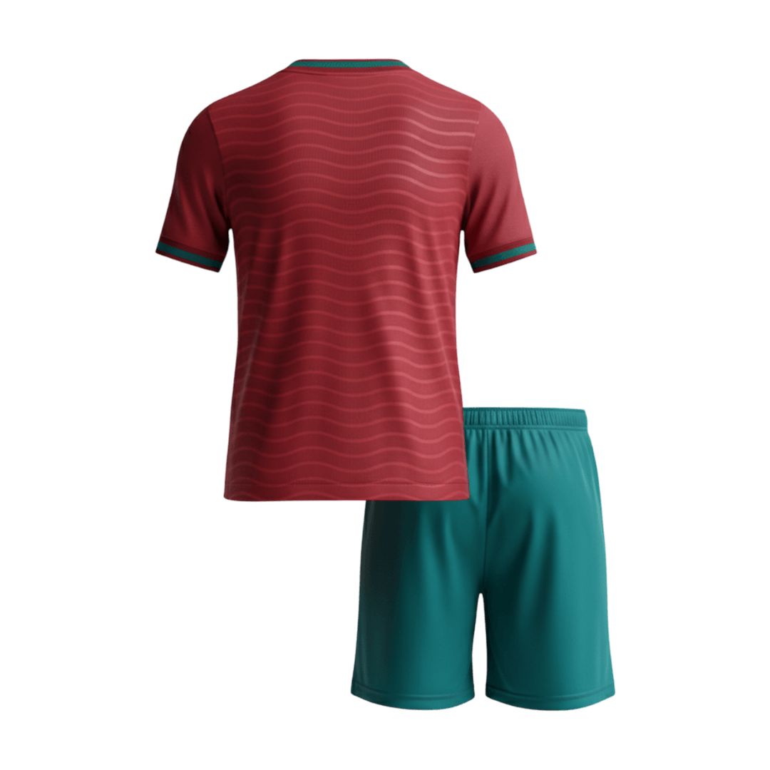 Dziecięcy zestaw piłkarski Portugalii (koszulka + spodenki) 2026