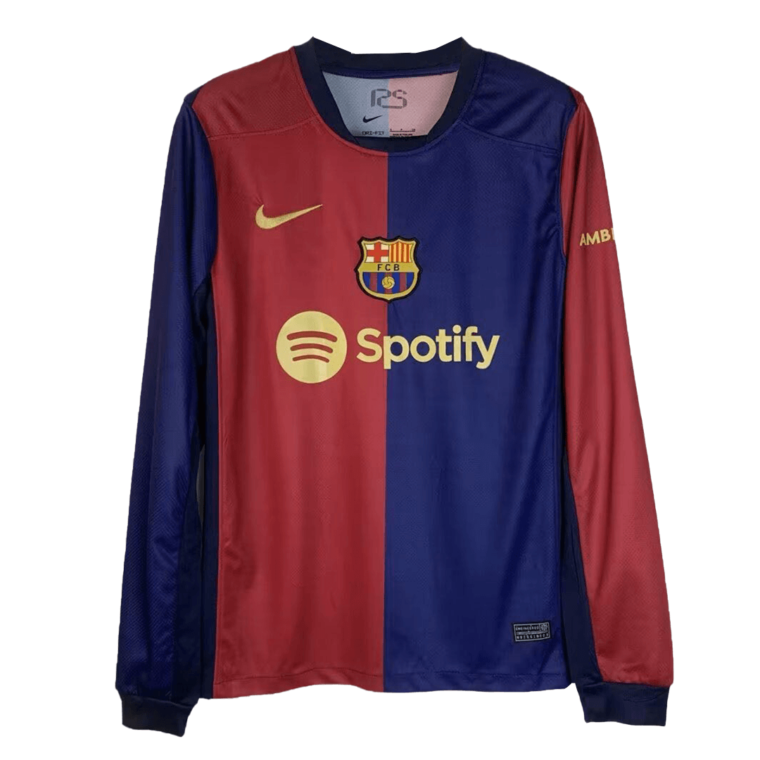 Koszulka piłkarska Barcelona Home z długim rękawem 2024/25