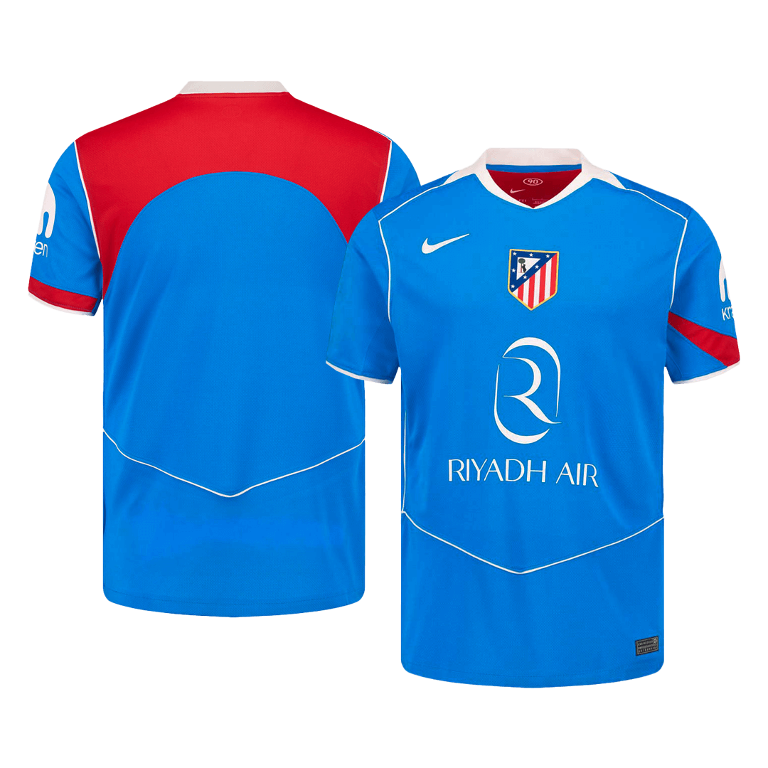 Trzeci wyjazdowy zestaw koszulek piłkarskich Atletico Madryt (koszulka + spodenki) 2025/26