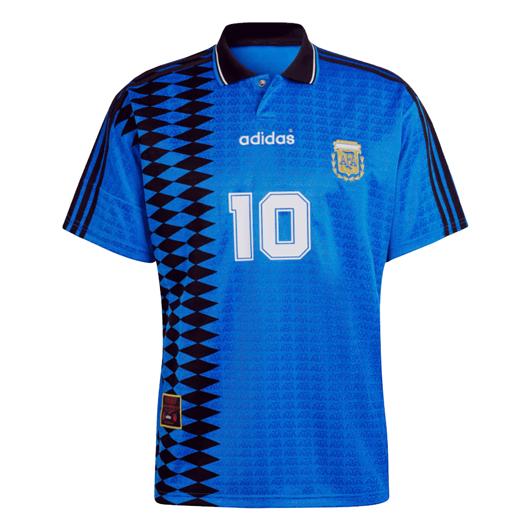 Koszulka wyjazdowa reprezentacji Argentyny nr 10 (koszulka + spodenki) 1994
