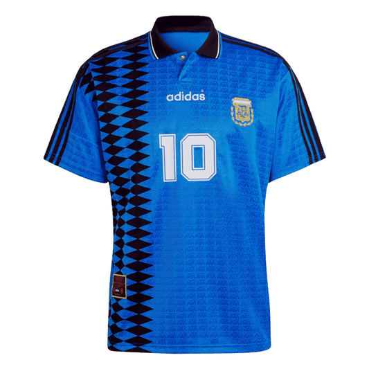 Koszulka wyjazdowa reprezentacji Argentyny Retro nr 10 z 1994 r.