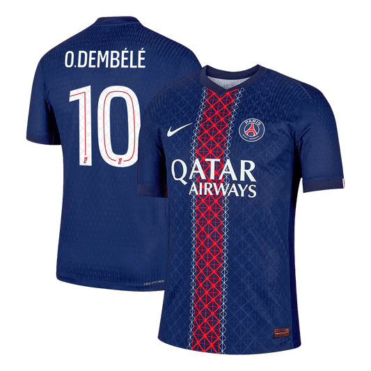 Autentyczna domowa koszulka piłkarska O.DEMBÉLÉ #10 PSG 2025/26 granatowa