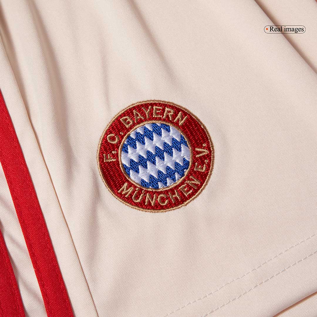 Trzeci wyjazdowy zestaw piłkarski Bayernu Monachium dla dzieci (koszulka + spodenki) 2024/25 - Liga Mistrzów