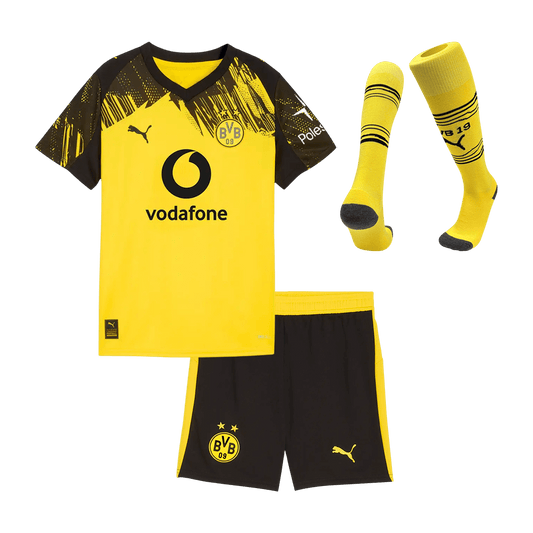 Dziecięcy zestaw piłkarski Borussia Dortmund Home (koszulka + spodenki + skarpetki) 2025/26