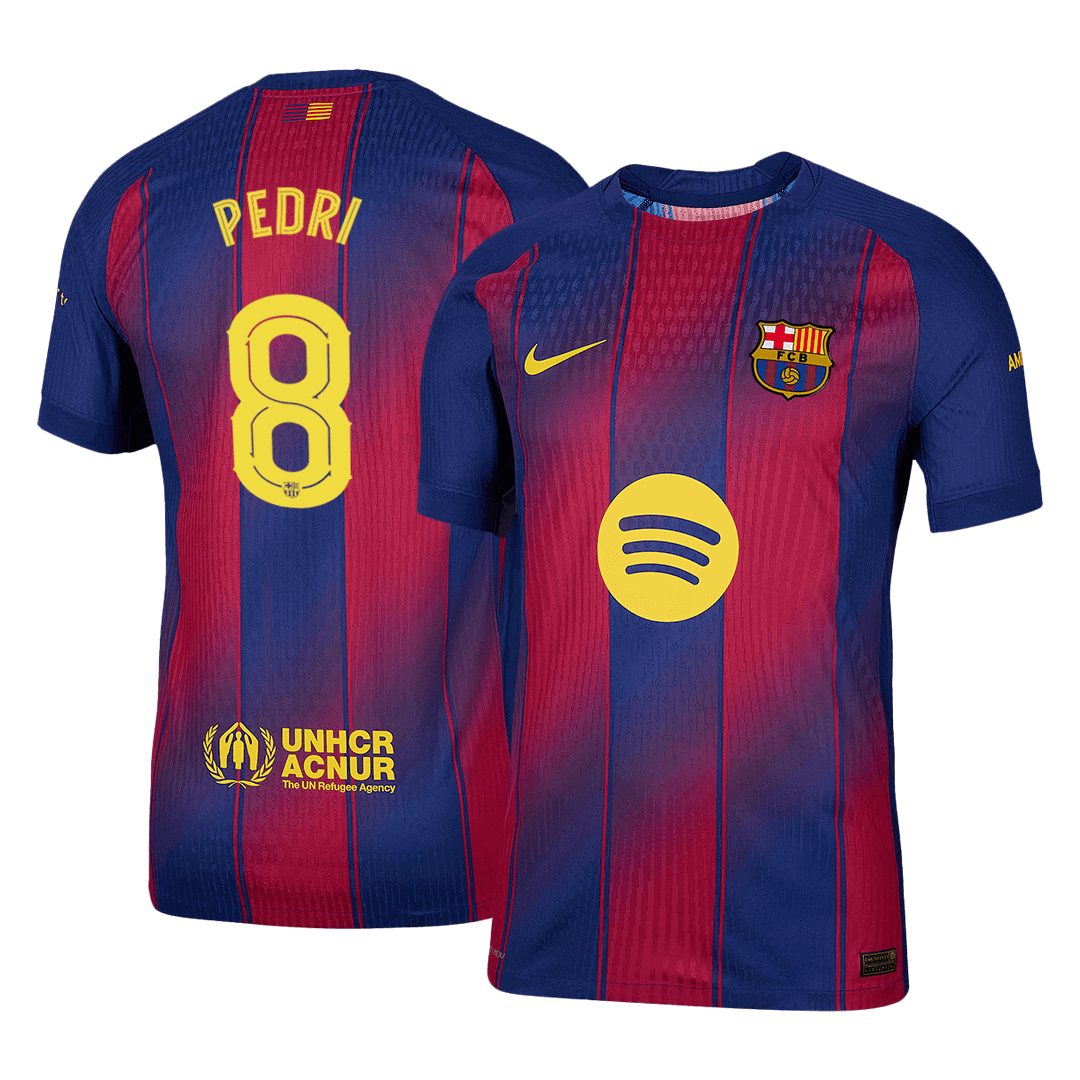 Oryginalna koszulka domowa PEDRI #8 Barcelona 2025/26 Red&Blue - UCL