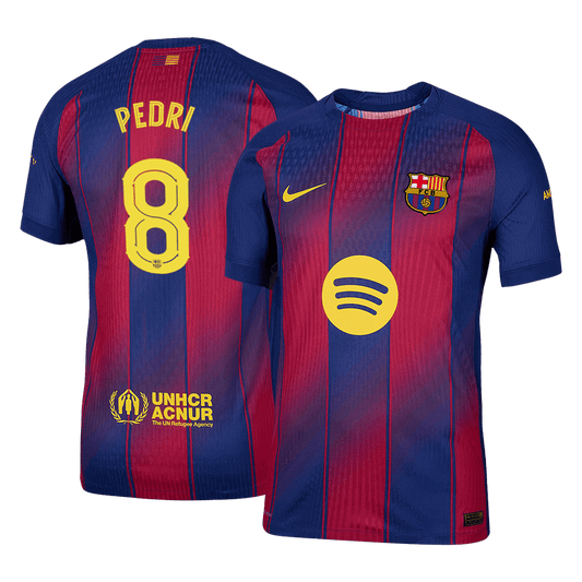 Oryginalna koszulka domowa PEDRI #8 Barcelona 2025/26 Red&Blue - UCL