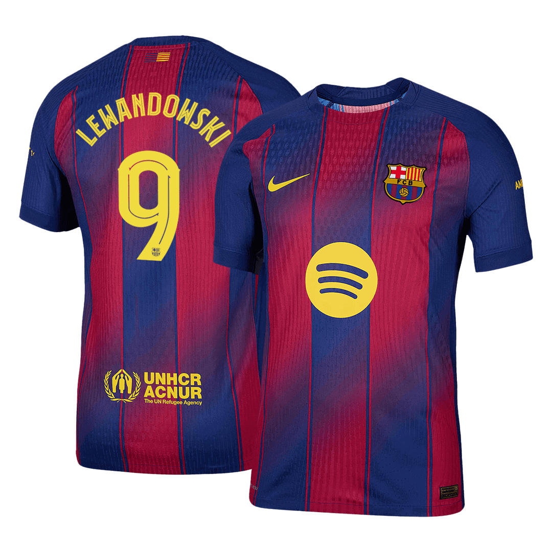 Oryginalna koszulka domowa LEWANDOWSKI #9 Barcelona 2025/26 Red&Blue - UCL