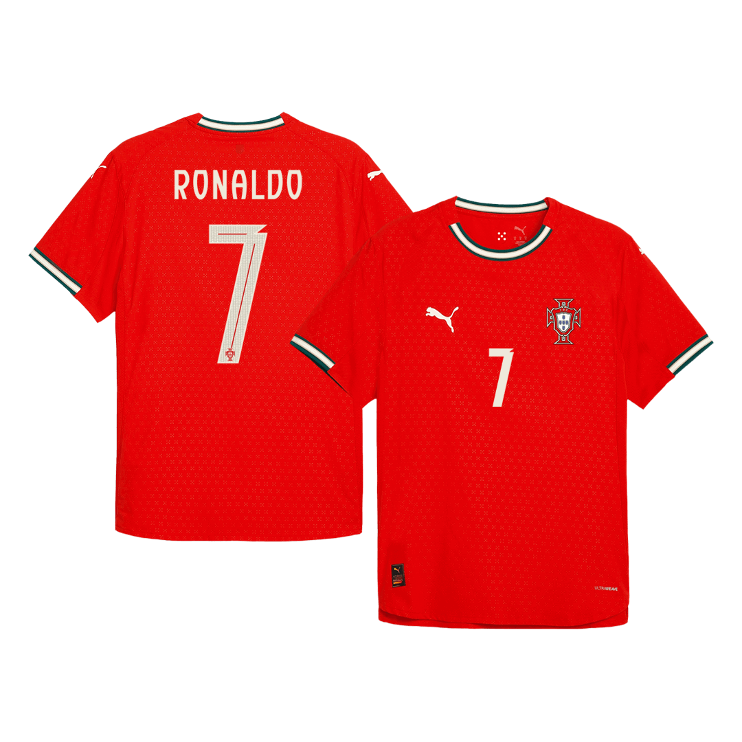 Oryginalna koszulka domowa RONALDO #7 Portugalia 2025 w kolorze czerwonym