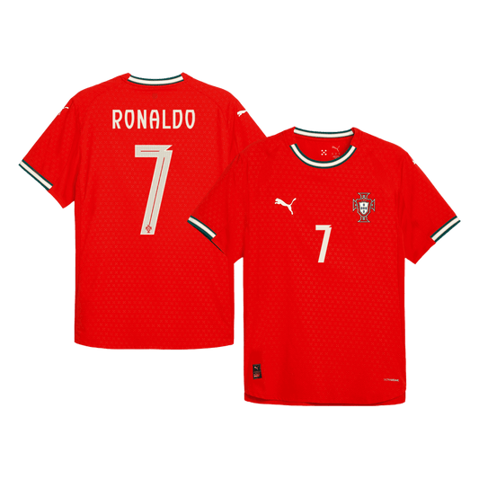 Oryginalna koszulka domowa RONALDO #7 Portugalia 2025 w kolorze czerwonym