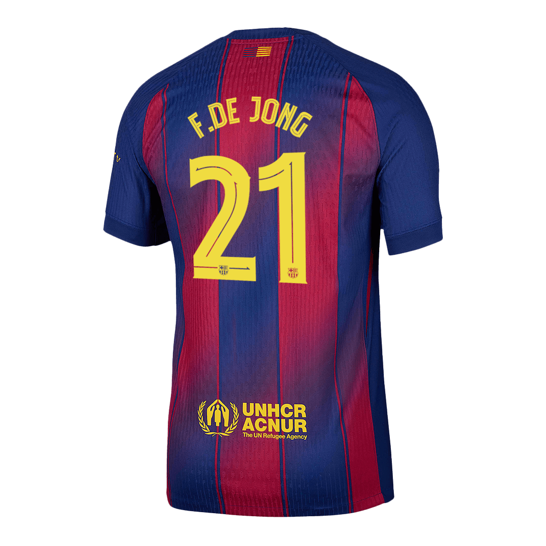 Oryginalna koszulka domowa F.DE JONG #21 Barcelona 2025/26 Red&Blue - UCL