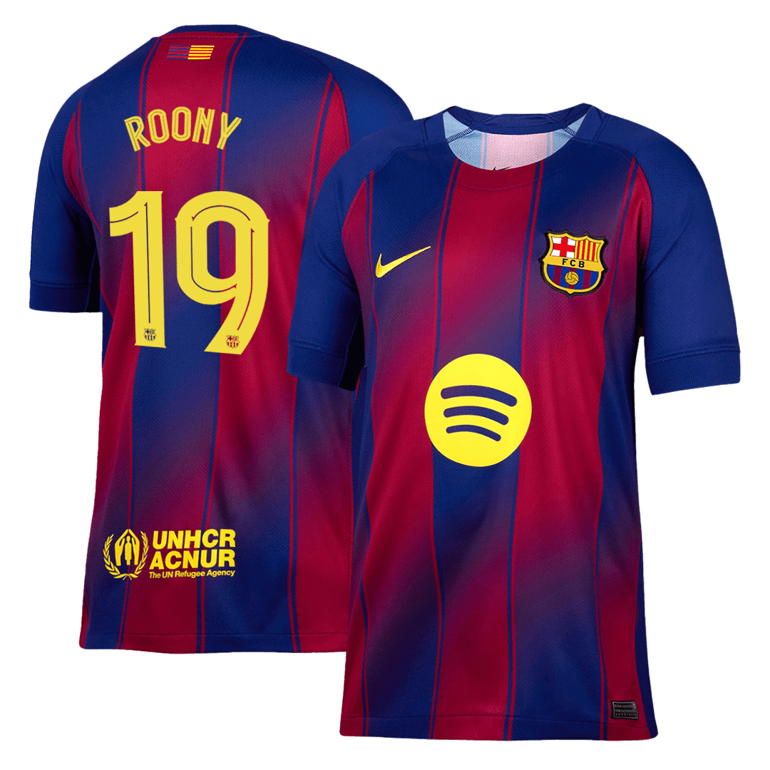 Koszulka domowa ROONY'EGO #19 Barcelona 2025/26 — UCL