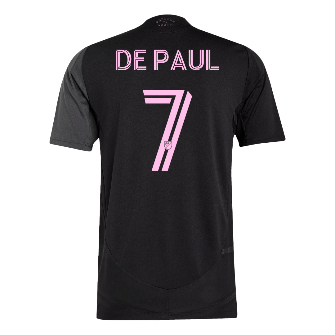 Oryginalna koszulka wyjazdowa DE PAUL #7 Inter Miami CF 2025 w kolorze czarno-szarym