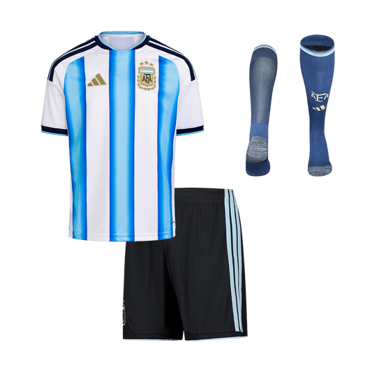 Dziecięcy zestaw koszulek piłkarskich reprezentacji Argentyny (koszulka + spodenki + skarpetki) 2025/26