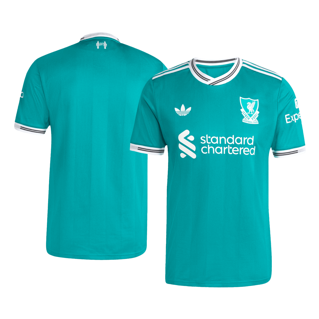 Autentyczna trzecia wyjazdowa koszulka piłkarska Liverpoolu 2025/26