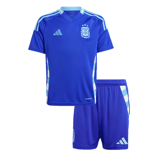 Dziecięcy zestaw wyjazdowy reprezentacji Argentyny (koszulka + spodenki) Copa America 2024