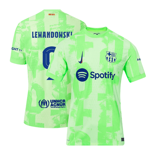 Autentyczna koszulka wyjazdowa LEWANDOWSKI #9 Barcelona Third Away Soccer Jersey 2024/25 - UCL