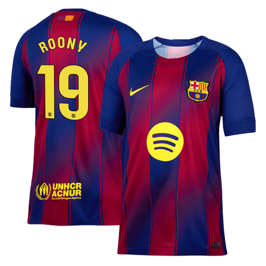 Koszulka domowa ROONY #19 Barcelona 2025/26 czerwono-niebieska