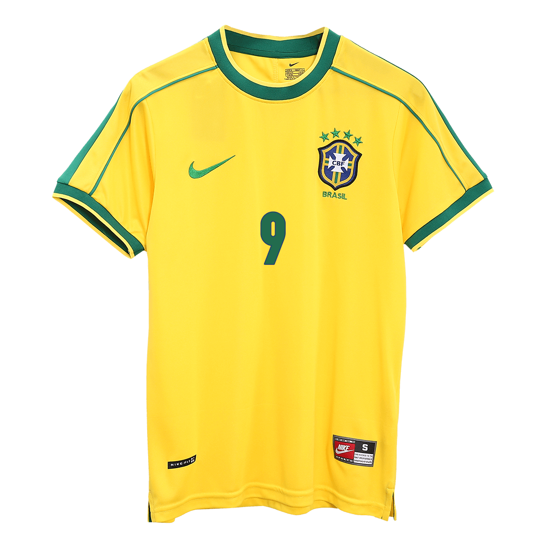 Koszulka domowa Brazylii RONALDO #9 Retro 1998 – Mistrzostwa Świata