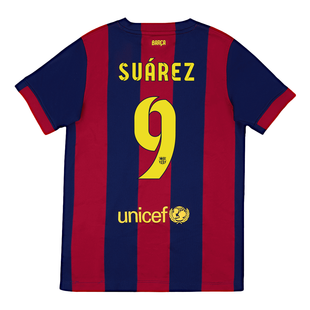 Koszulka piłkarska Retro SUÁREZ #9 2014/15 Barcelona Home