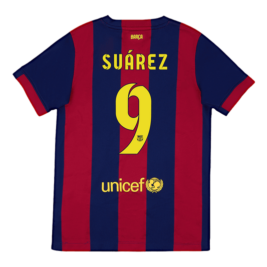 Koszulka piłkarska Retro SUÁREZ #9 2014/15 Barcelona Home