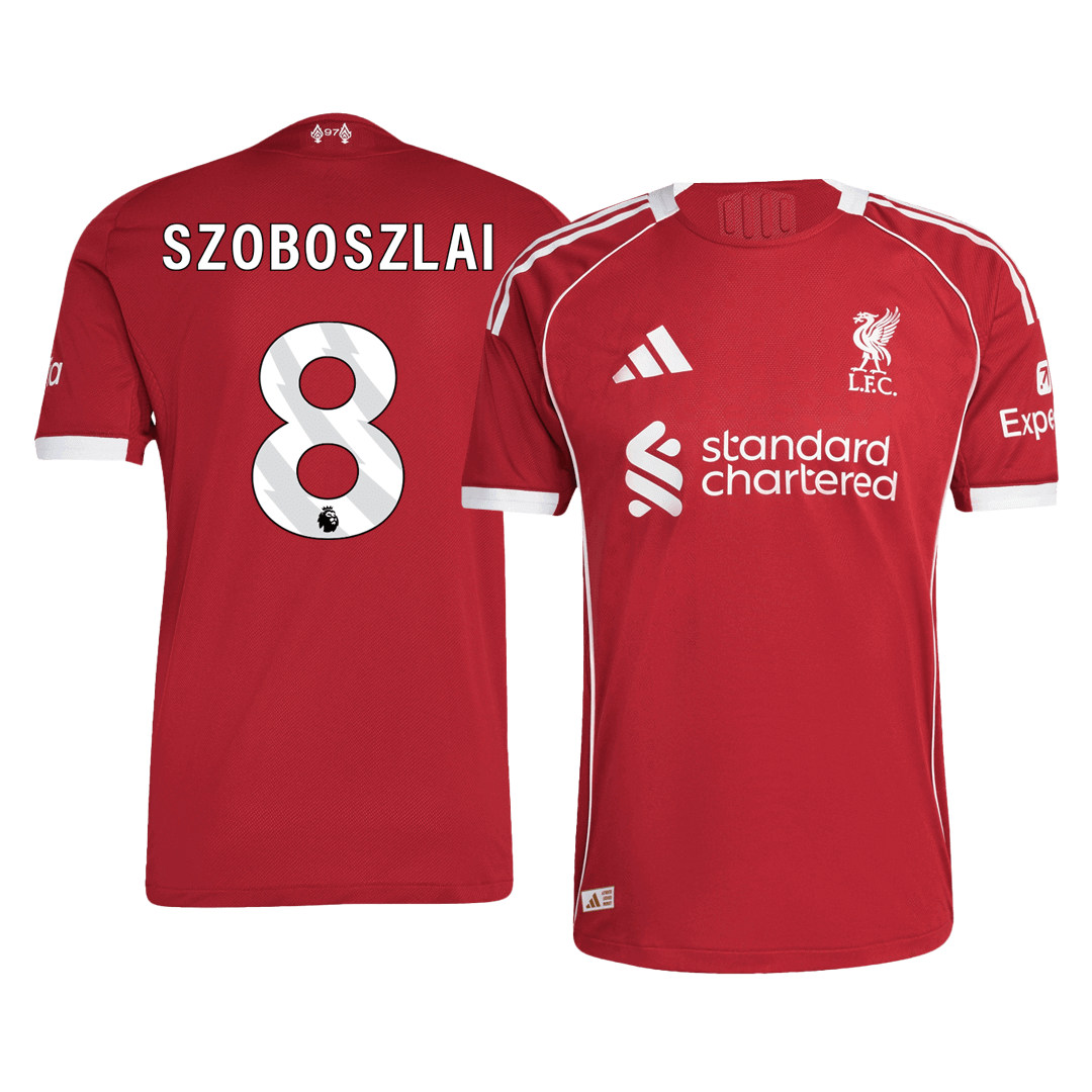 Autentyczna koszulka piłkarska Liverpoolu SZABOSZLAI #8 2025/26