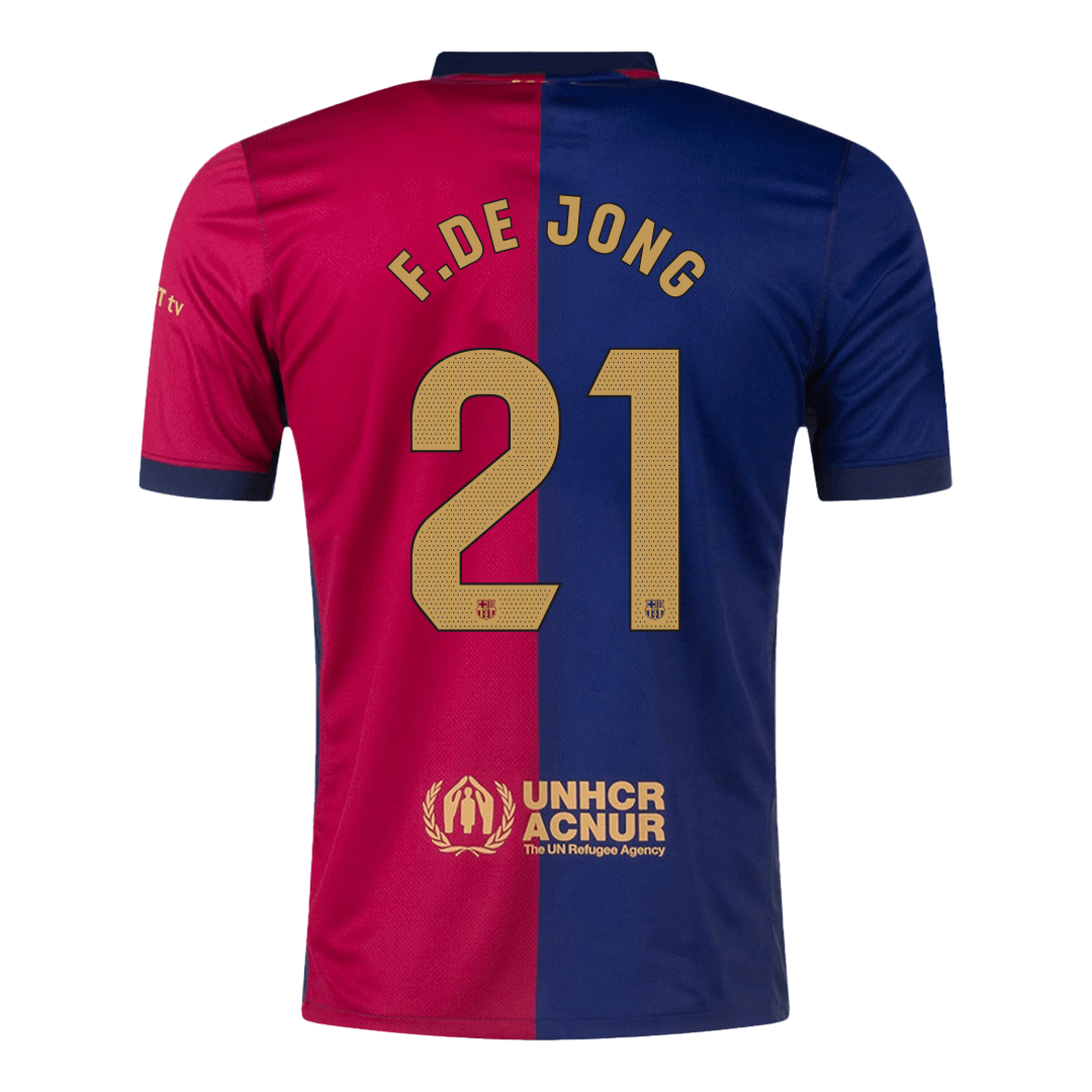 Koszulka domowa F.DE JONG #21 Barcelona 2024/25 – logo Spotify bez tekstu