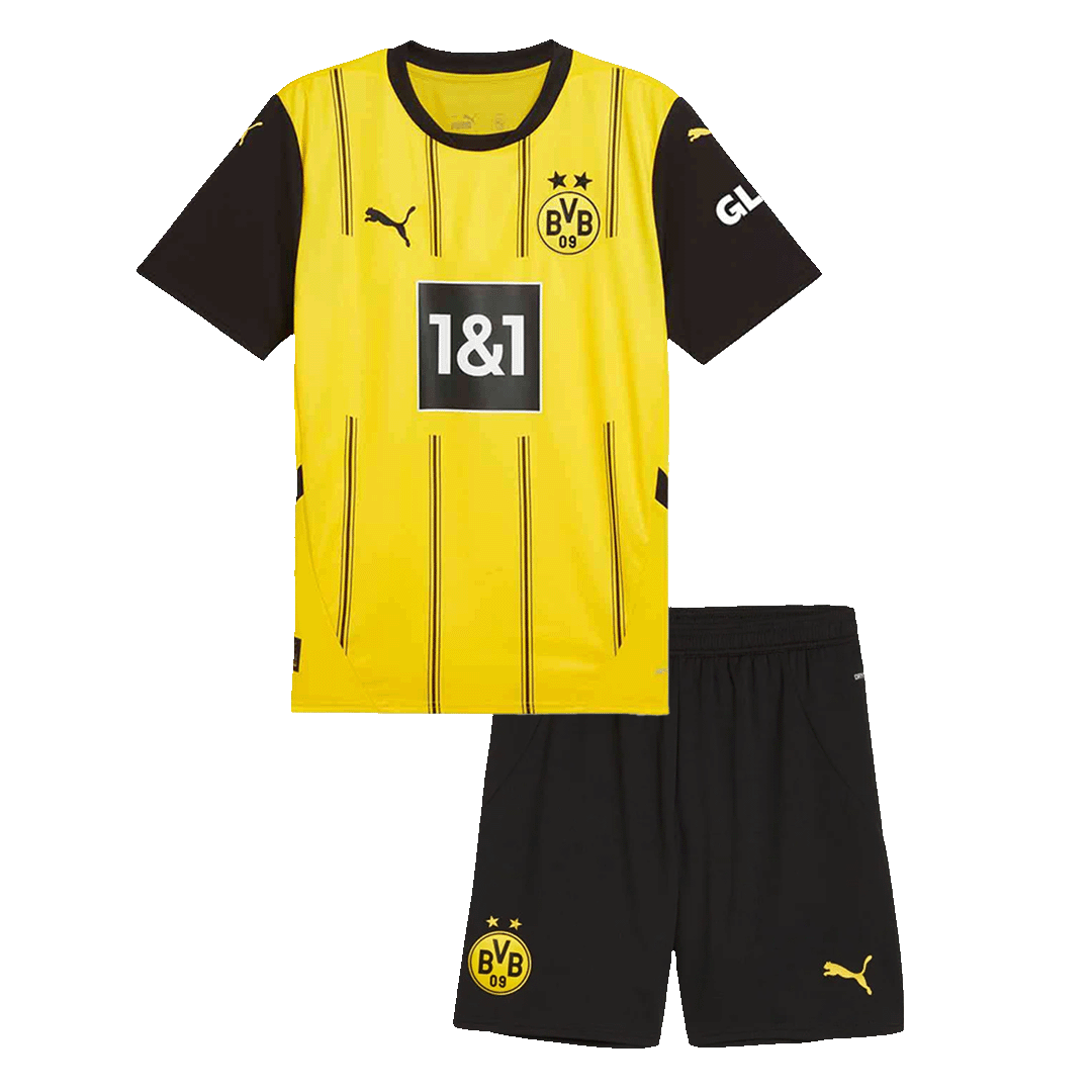 Dziecięcy zestaw piłkarski Borussia Dortmund Home (koszulka + spodenki)