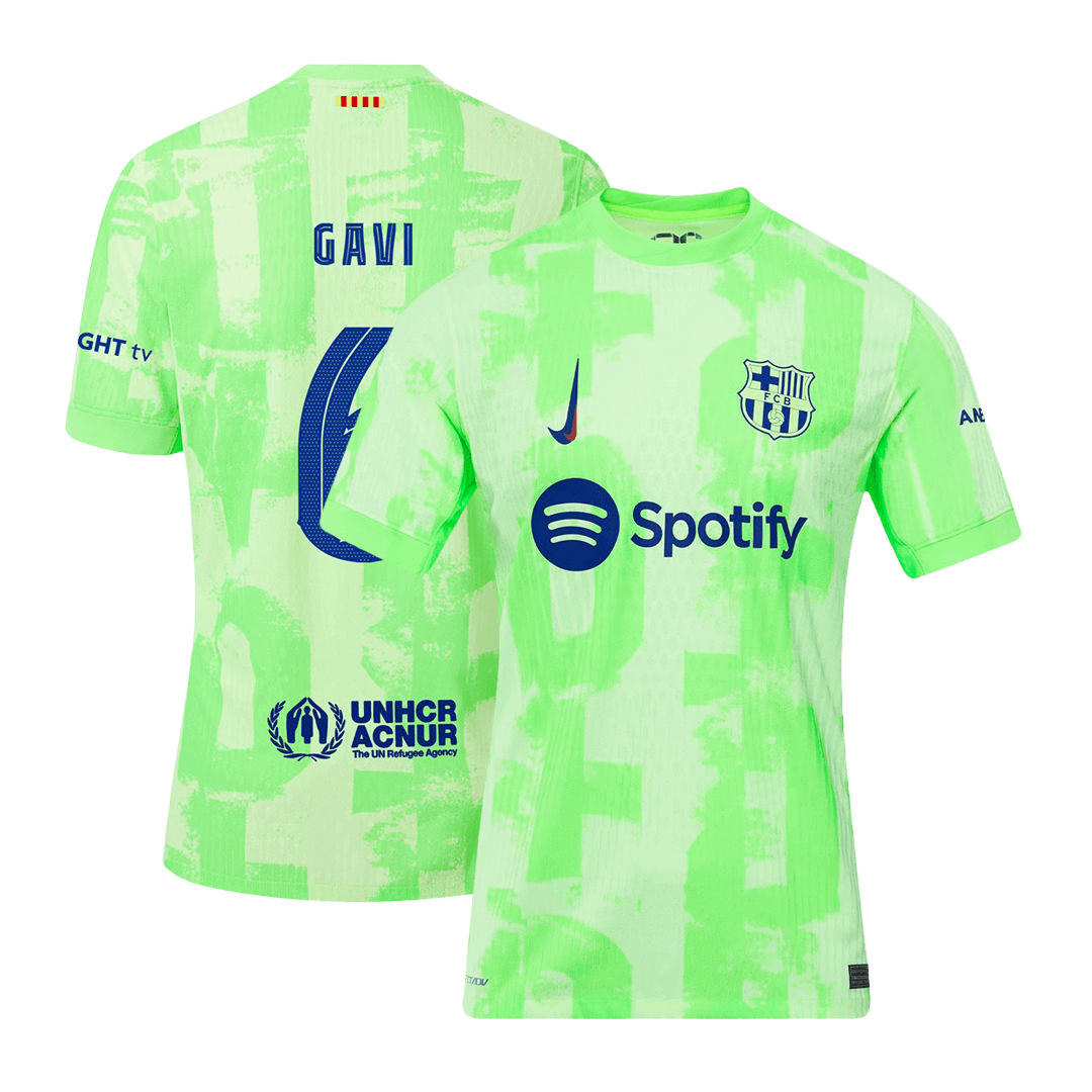 Oryginalna koszulka wyjazdowa GAVI #6 Barcelona 2024/25 – UCL