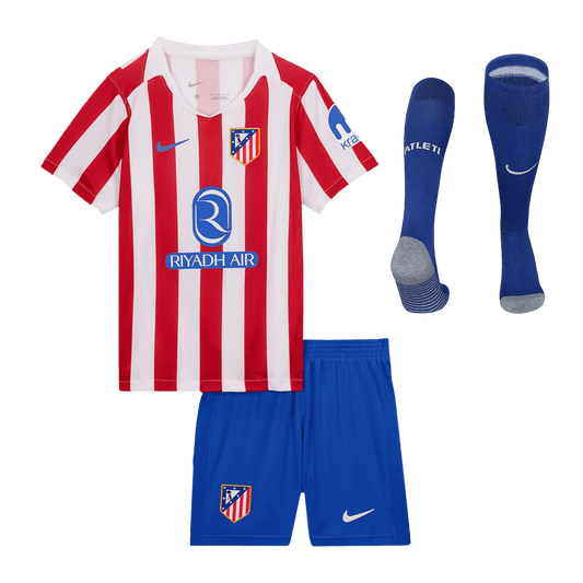 Dziecięcy zestaw piłkarski Atletico Madryt (koszulka + spodenki + skarpetki) 2025/26