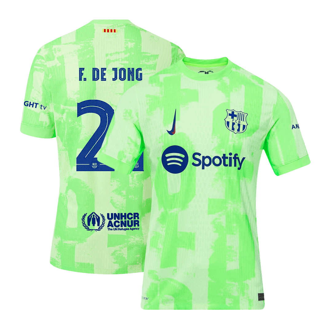 Autentyczna koszulka wyjazdowa F.DE JONG #21 Barcelona Third Away Soccer Jersey 2024/25 - UCL