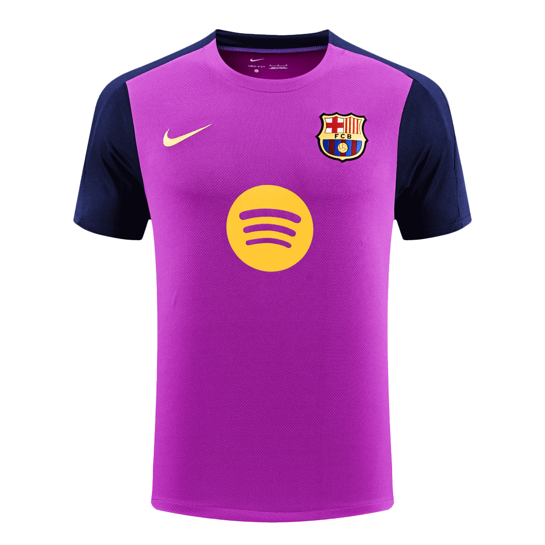 Koszulka piłkarska Barcelona przed meczem treningowym 2025/26 w kolorze fioletowym