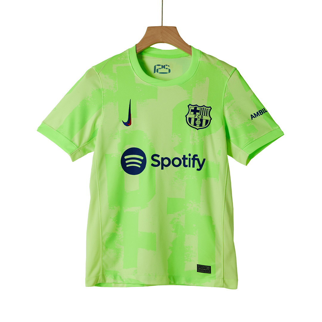 Trzeci wyjazdowy zestaw piłkarski Barcelony (koszulka + spodenki) - UCL