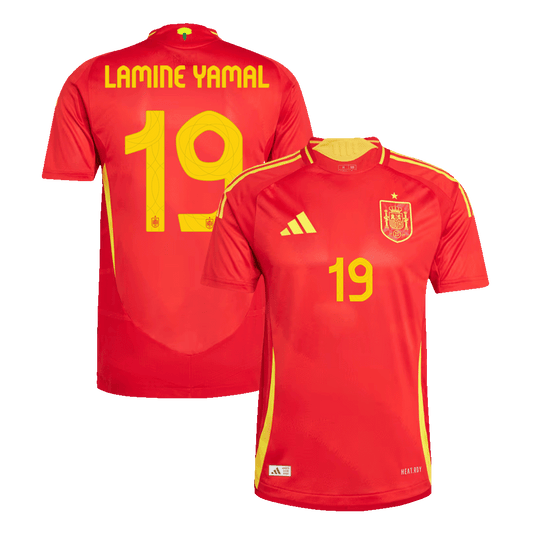 Oryginalna koszulka LAMINE YAMAL #19 Hiszpania Home Soccer Jersey Euro 2024