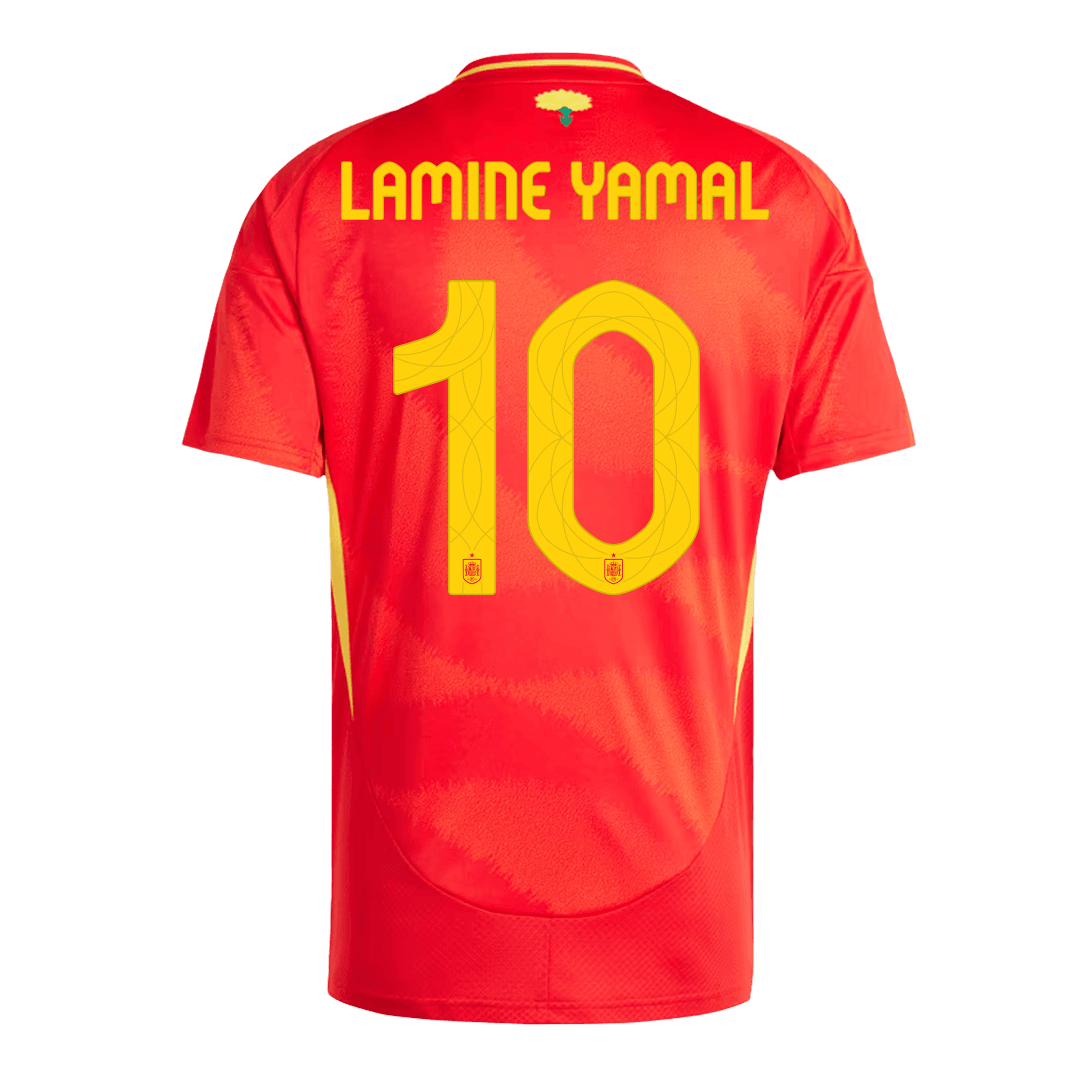 Koszulka piłkarska LAMINE YAMAL #10 Hiszpania, domowa na Euro 2024