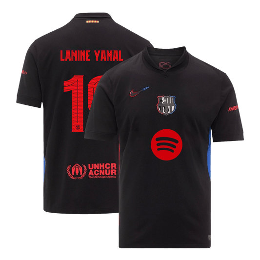 Koszulka wyjazdowa LAMINE YAMAL #19 Barcelona 2024/25 - UCL (Spotify Logo Without Text)