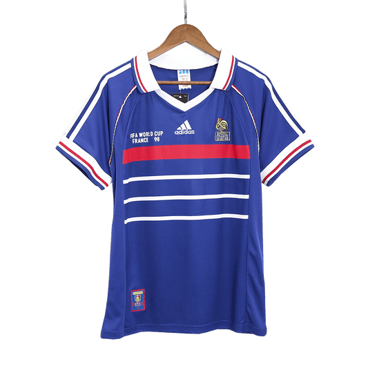Koszulka domowa do piłki nożnej na Mistrzostwa Świata we Francji w stylu retro z 1998 r.