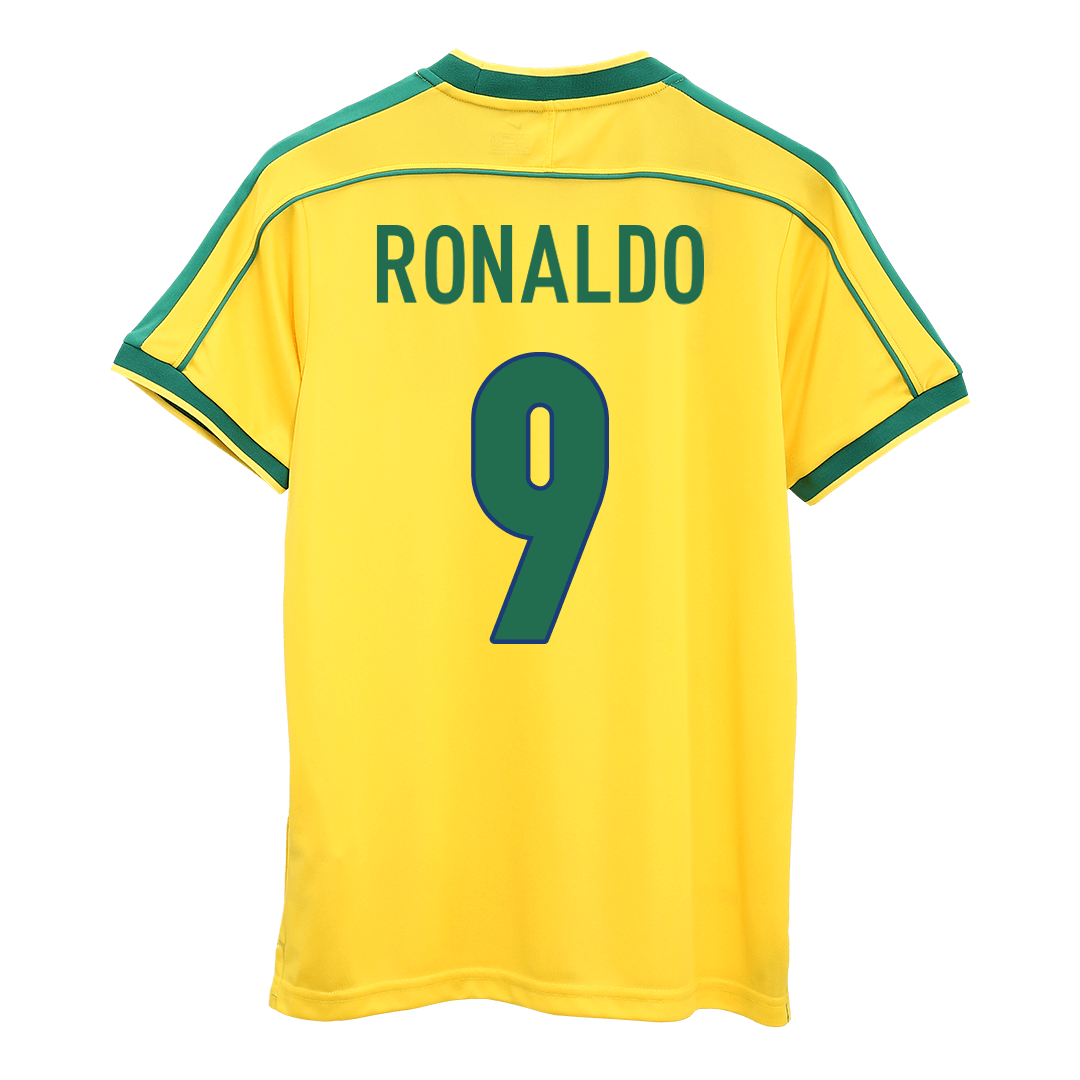 Koszulka domowa Brazylii RONALDO #9 Retro 1998 – Mistrzostwa Świata