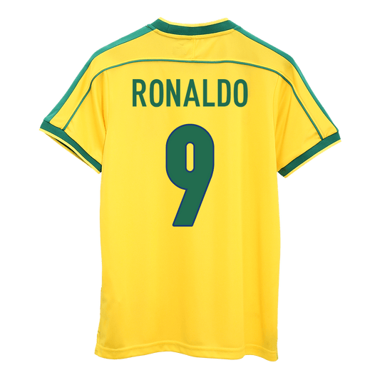 Koszulka domowa Brazylii RONALDO #9 Retro 1998 – Mistrzostwa Świata