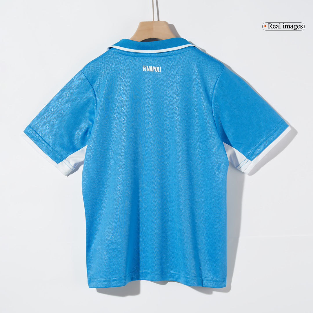 Dziecięcy zestaw piłkarski Napoli Home (koszulka + spodenki) 2024/25