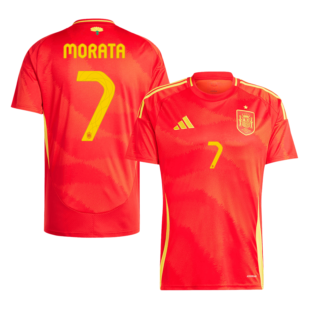 MORATA #7 Hiszpania Koszulka Domowa Piłkarska Euro 2024