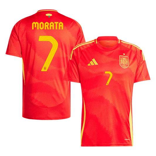 MORATA #7 Hiszpania Koszulka Domowa Piłkarska Euro 2024
