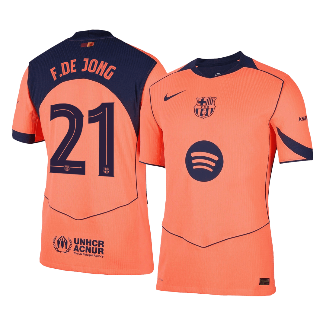 Oryginalna koszulka wyjazdowa F.DE JONG #21 Barcelona Third Away Soccer Jersey 2025/26